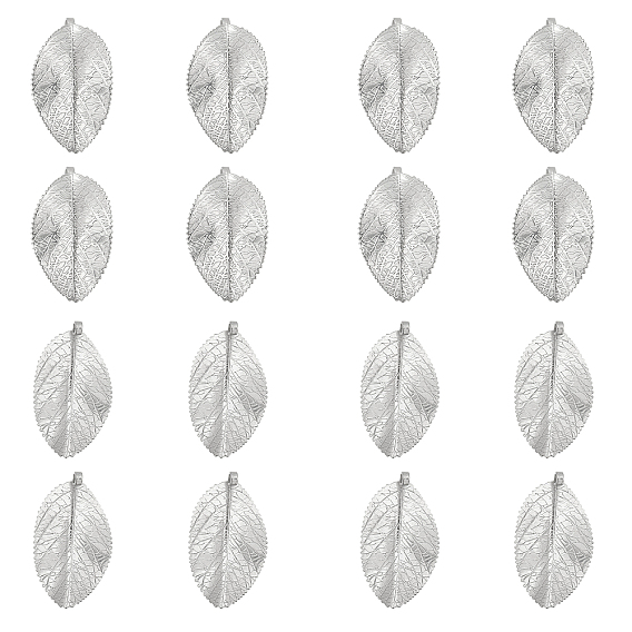 304 Stainless Steel Pendants, Leaf