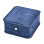 Velvet Bracelet Box, with Acrylic Pearl, Square, for Wedding, Jewelry Storage Case