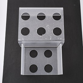 2шт. прямоугольник 4 и 6 отверстия акриловая подставка для дисплея, для демонстрации мороженого или торта