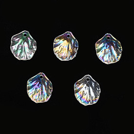 Electroplate Acrylic Pendants, AB Color Plated, Shell