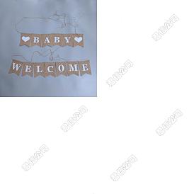 1 Establecer palabra bebé bienvenida lino colgando pancartas banderas, Para decoraciones de baby shower para fiestas de cumpleaños