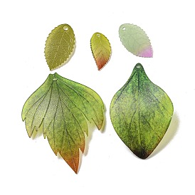 Plastic Pendants, Leaf Charms