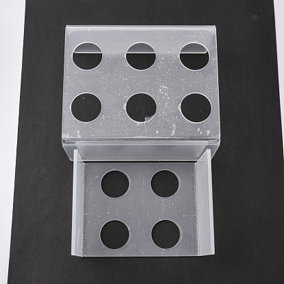 2шт. прямоугольник 4 и 6 отверстия акриловая подставка для дисплея, для демонстрации мороженого или торта