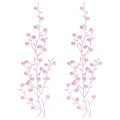 Заплатки из полиэфирных ниток для вышивки цветов, прикрепляемые и пришиваемые утюгом, аппликации из ткани