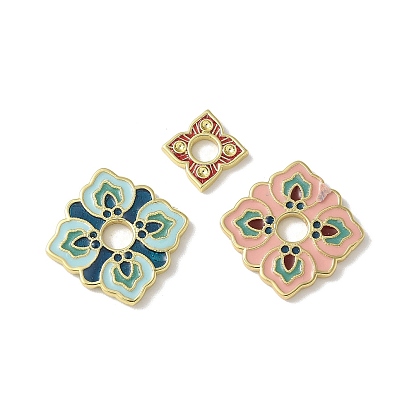 Цветок латунь эмаль бисер, долговечный, реальный 18 k позолоченный, стойки покрытие