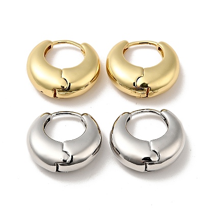Толстые серьги-кольца из латуни с покрытием стойки для мужчин и женщин