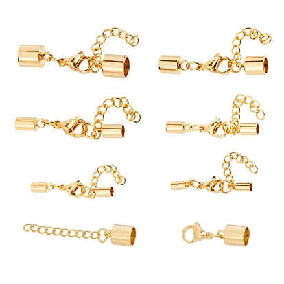 Вакуумное покрытие pvd 304 удлинитель цепи из нержавеющей стали, с концами шнура и застежками из сплава омара