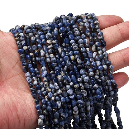 Природный содалит бисер нитей, самородки