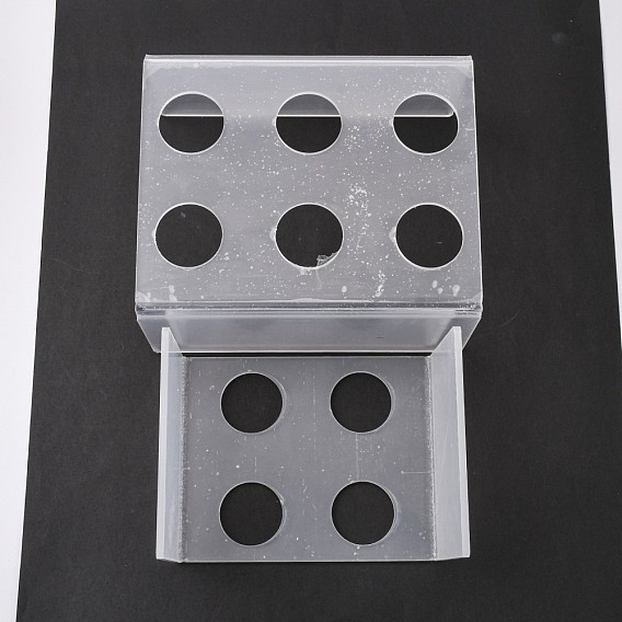 2шт. прямоугольник 4 и 6 отверстия акриловая подставка для дисплея, для демонстрации мороженого или торта