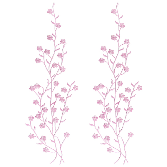 Заплатки из полиэфирных ниток для вышивки цветов, прикрепляемые и пришиваемые утюгом, аппликации из ткани