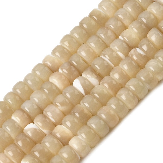 Натуральная оболочка из трохидных оболочек, Плоский круглый / диск, Heishi бусы