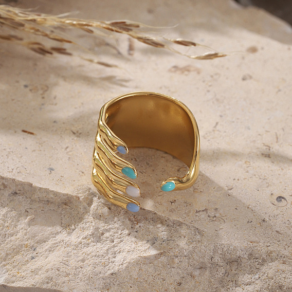 304 открытые кольца манжеты из нержавеющей стали, рука, с эмалью