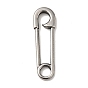 Tibetan Style 304 Stainless Steel Linking Rings, Safety Pin Shape