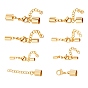PVD Vacuum Plating 304 Stainless Steel Chain Extender, with Cord Ends and Alloy Lobster Claw Clasps