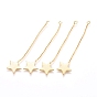 Brass Big Pendants, with Box Chain, Long-Lasting Plated, Star