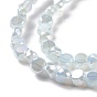 Transparent Electroplate Glass Beads Strands, Imitation Jade, AB Color Plate, Faceted, Flat Round
