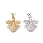 Латунные микропаве прозрачные подвески с фианитом, Пчелы