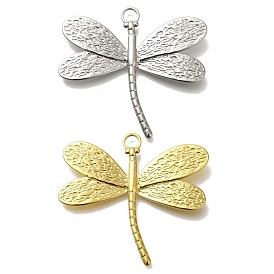 Ion Plating(IP) 304 Stainless Steel Pendants, Dragonfly Charm