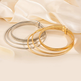 Ожерелья-чокеры из сплава в виде змеиной цепи с железными застежками