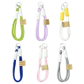 6 шт. 6 цвета двухкнопочные ремешки для мобильных телефонов