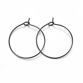304 Stainless Steel Hoop Earring Settings, Ring