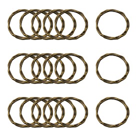 Anneaux connecteurs de style tibétain , cadres de cercle, sans cadmium et sans plomb, 22x1.5mm, environ 18.5 mm de diamètre intérieur