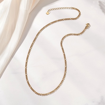 3мм 304 ожерелья из нержавеющей стали с цепочками Фигаро