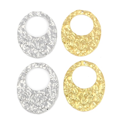 Ионное покрытие (ip) 304 подвески из нержавеющей стали, фактурный овальный шарм