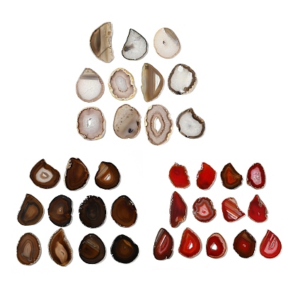 Крупные подвески из натурального друзового агата (окрашенного и подвергнутого термической обработке)., агатовые самородки, подвески