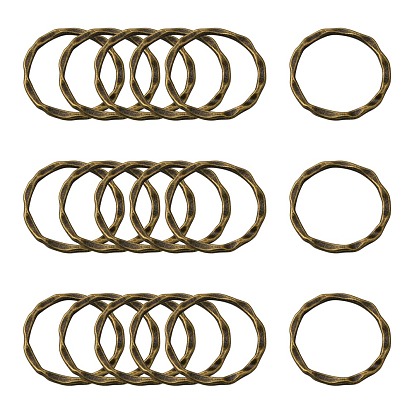 Tibetan Style Linking Rings, Circle Frames, Cadmium Free & Lead Free, 22x1.5mm, about 18.5mm inner diameter