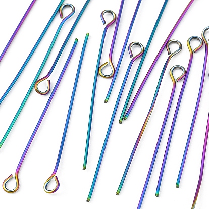 China Factory 304 Stainless Steel Eye Pins, Jewelry Making