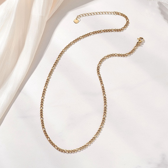 3мм 304 ожерелья из нержавеющей стали с цепочками Фигаро