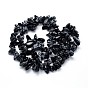 Natural Snowflake Obsidian Beads Strands, Chips