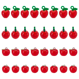 32 шт 2 стили подвески из смолы, яблочные прелести