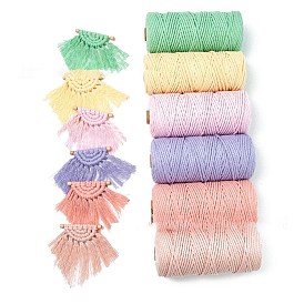 4-Ply 100M Cotton Macrame Cord, Macrame Twisted Cotton Rope, for Wall Hanging, DIY Crafts