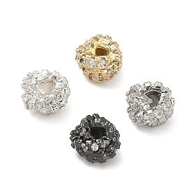 Латунные прозрачные бусины из кубического циркония, без кадмия и без свинца, стойки покрытие, долговечный, твист