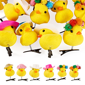 12шт. 3 стили шерстяных заколок для волос с зажимами-крокодилами для девочек, утка