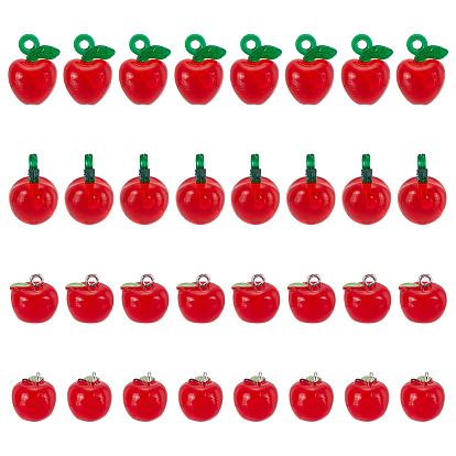 32 шт 2 стили подвески из смолы, яблочные прелести