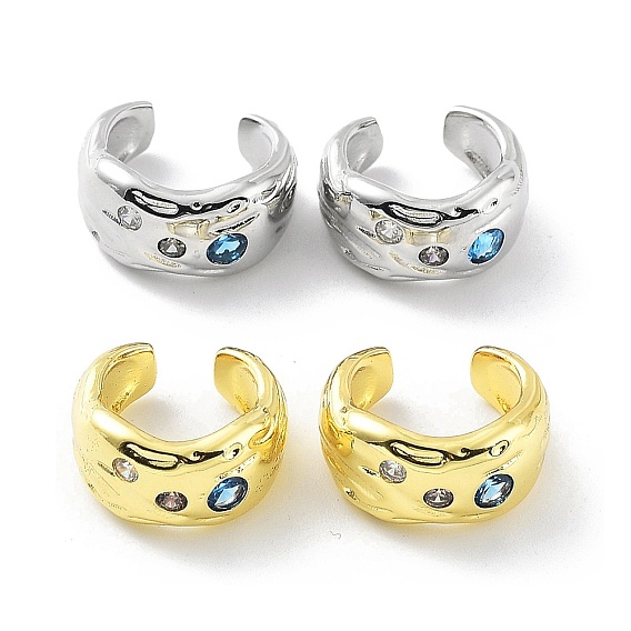 Серьги-манжеты из латуни с микропаве и кубическим цирконием для женщин, долговечный, без свинца и без кадмия