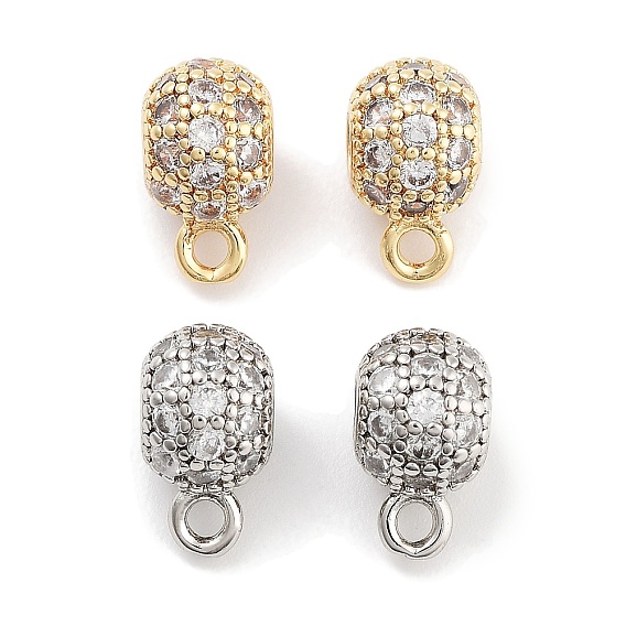 Латунь с кубическим цирконием подвеской, без кадмия, без никеля и без свинца, колонка, прозрачные