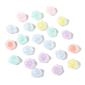 Frosted Acrylic Beads, Beads in Beads, Rose