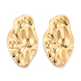 Текстурированные 304 подвески из нержавеющей стали большого размера, самородки очарование, ионное покрытие (ip)