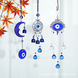 Glass Evil Eye Hanging Ornament, Turkish Style Pendant Decoration