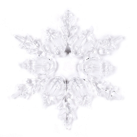 Прозрачные акриловые подвески для разъемов, снежинка