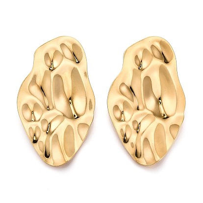 Текстурированные 304 подвески из нержавеющей стали большого размера, самородки очарование, ионное покрытие (ip)