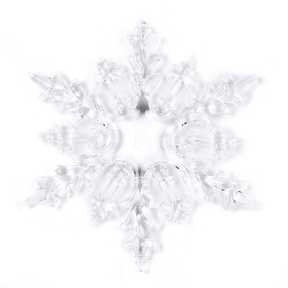 Прозрачные акриловые подвески для разъемов, снежинка