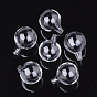 Handmade One Hole Blown Glass Globe Bottles, for Glass Vial Pendants Making