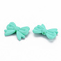 Opaque Spray Painted Acrylic Beads, Bowknot
