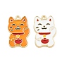 Colgantes de la aleación del esmalte, amuletos maneki neko, dorado