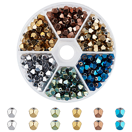 Electroplate Non-magnetic Synthetic Hematite Beads, Polygon